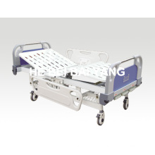 (A-40) - Cama de hospital móvil manual de tres funciones con la cabeza de la cama del ABS